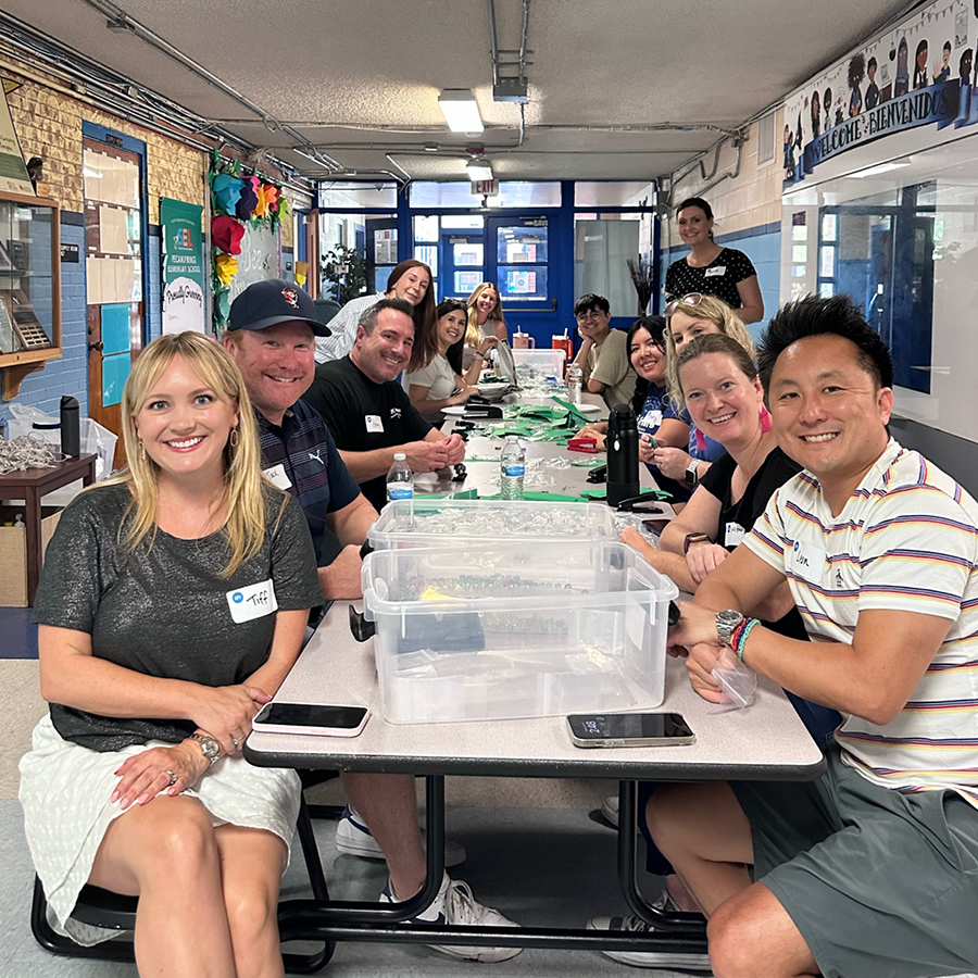 Tiff Leon and staff volunteer at ARF