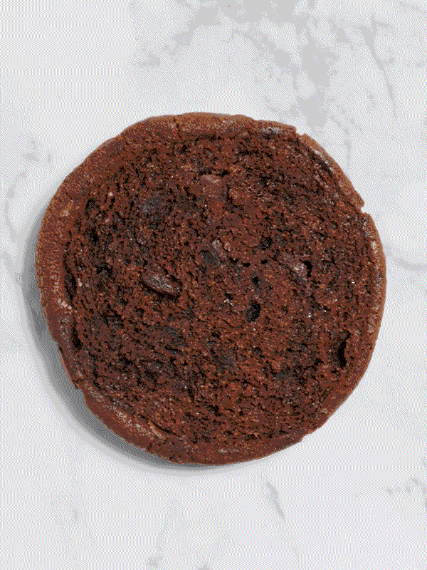 an overhead shot of an ultimate tiffwich being built, showing each ingredient being stacked